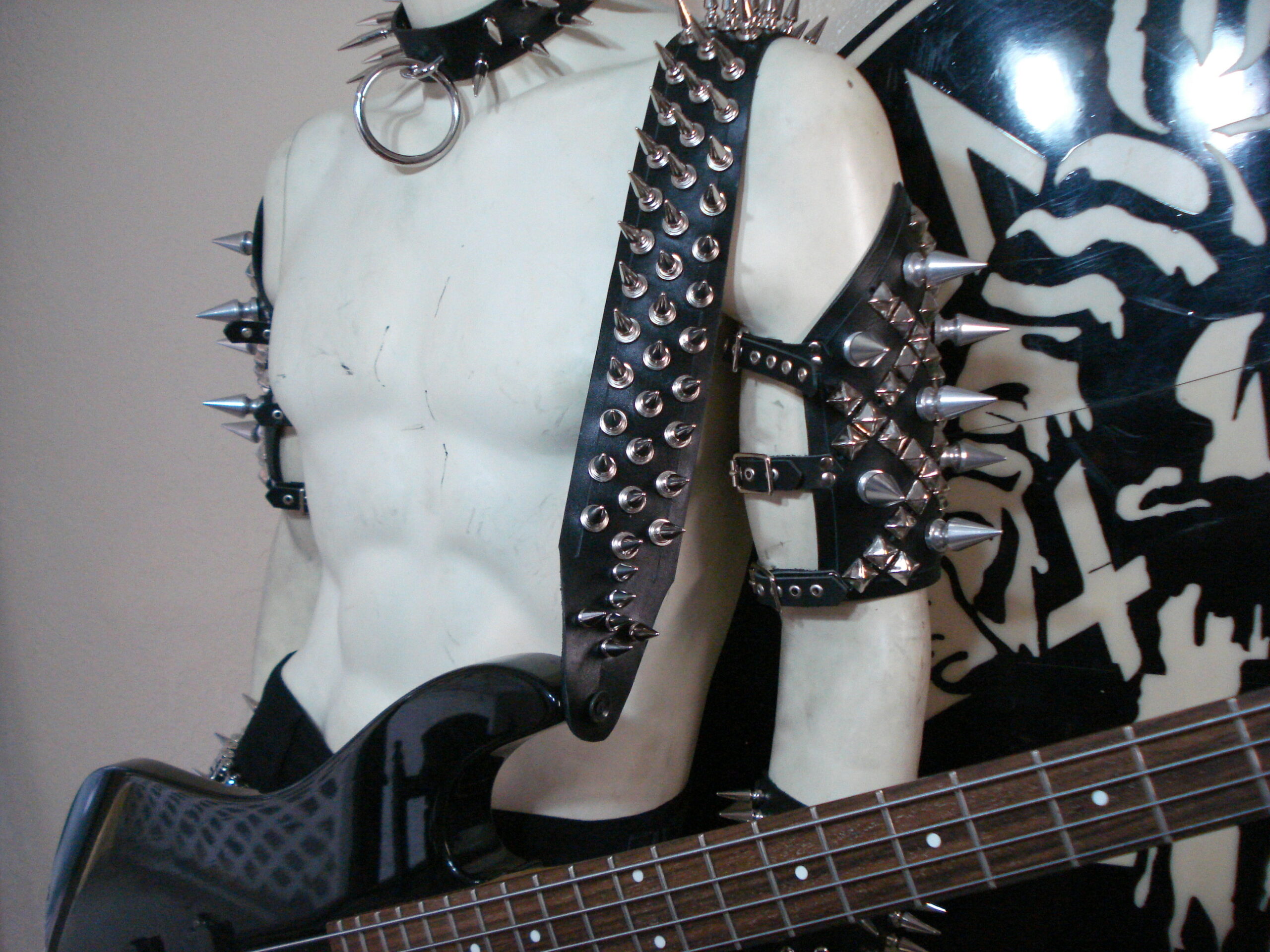 spiked guitar strap