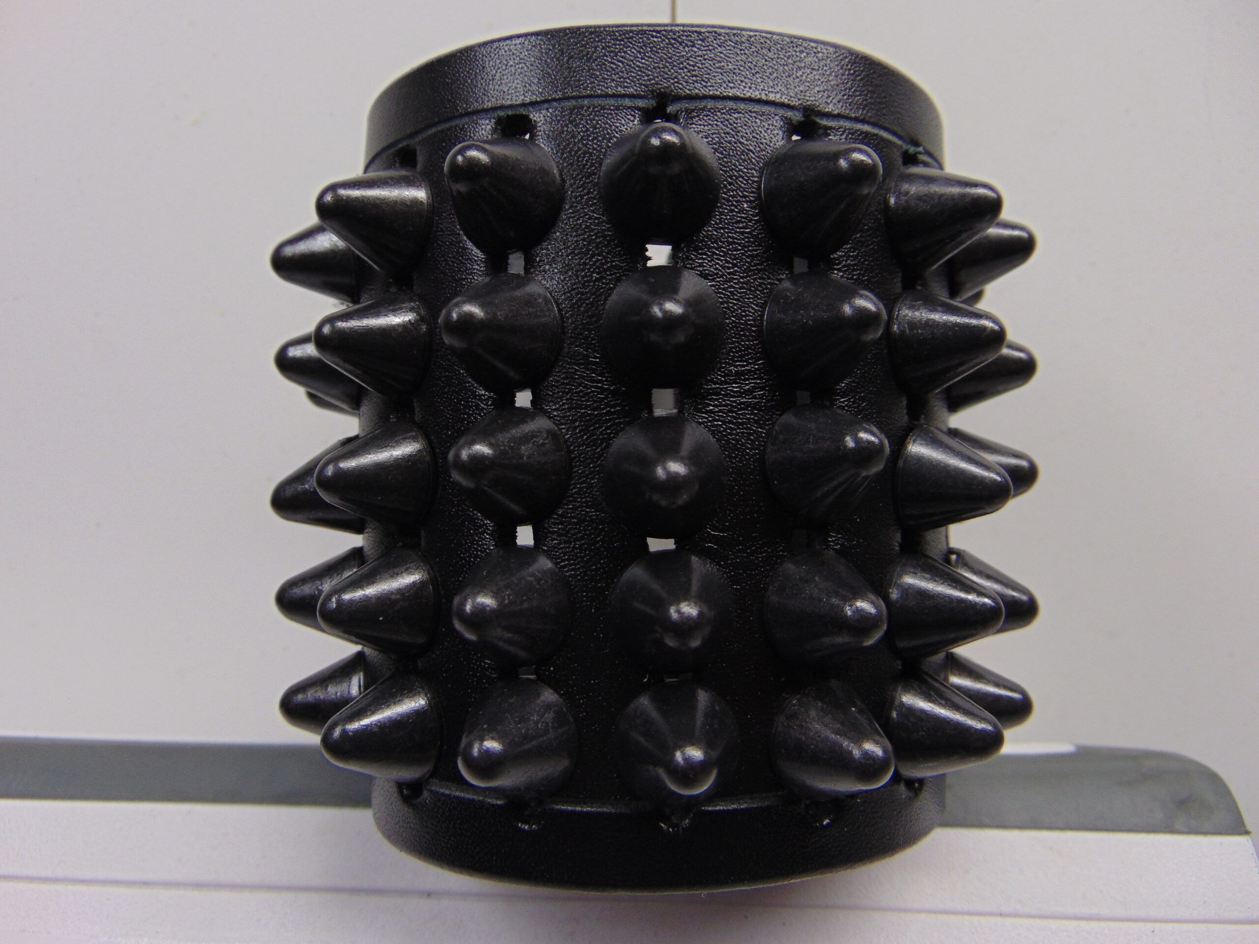 AC/DC ...LEATHER STUDDED OLD SCHOOL BRACELET (MDLB0160)