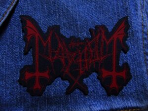 MAYHEM...  Official Woven Patch  (black metal)    Norway   (4087)