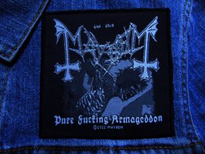 MAYHEM...  Official Woven Patch  (black metal)    Norway   (2451)