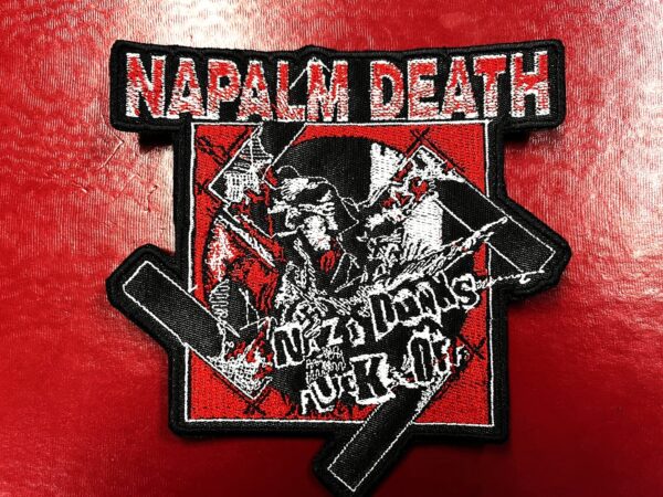 NAPALM DEATH...  Embroidered Patch  (death grind)    U.K   4211