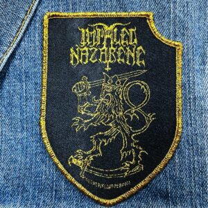 IMPALED NAZARENE...  Woven Patch  (black metal)    Finland   (1462)