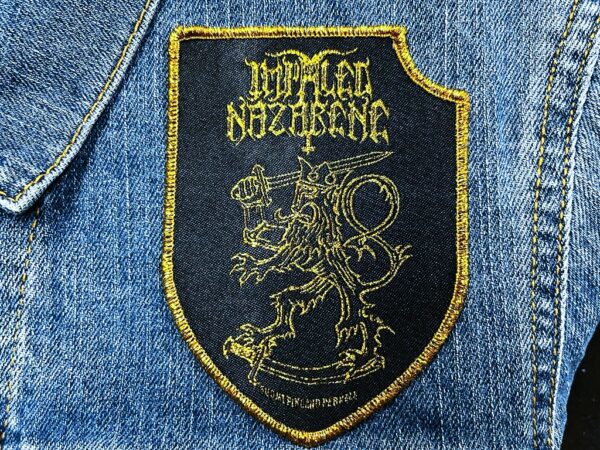 IMPALED NAZARENE...  Woven Patch  (black metal)    Finland   (1462)