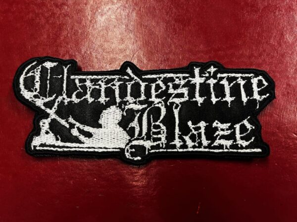 CLANDESTINE BLAZE...  Embroidered Patch  (black metal)    Finland   4491