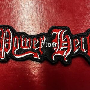 POWER FROM HELL...  Embroidered Patch  (black trash)    Brazil   4490