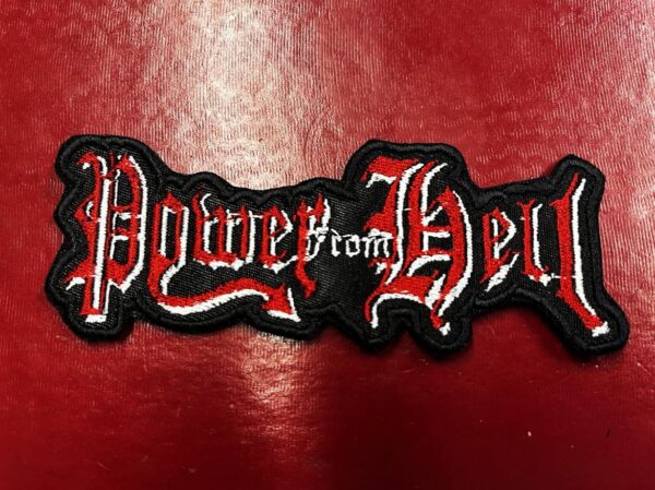 POWER FROM HELL...  Embroidered Patch  (black trash)    Brazil   4490