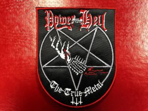 POWER FROM HELL...  Embroidered Patch  (black trash)    Brazil   4580