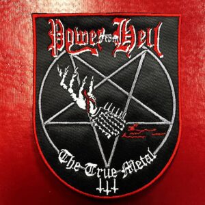POWER FROM HELL...  Embroidered Patch  (black trash)    Brazil   4580