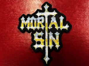 MORTAL SIN...  Embroidered Patch  (thrash metal)    Australia   4555