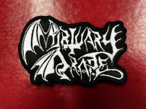 MORTUARY DRAPE...  Embroidered Patch  (black metal)    Italy  4642