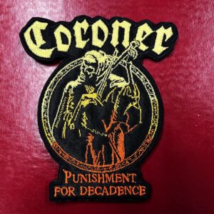 CORONER...  Embroidered Patch  (death thrash)    Switzerland   2322