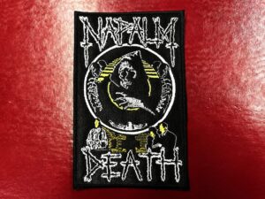 NAPALM DEATH...  Embroidered Patch  (death grind)    U.K   4611