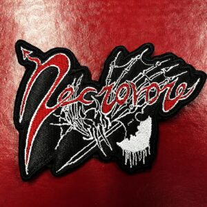 NECROVORE...  Embroidered Patch  (death black)    U.S.A   4663