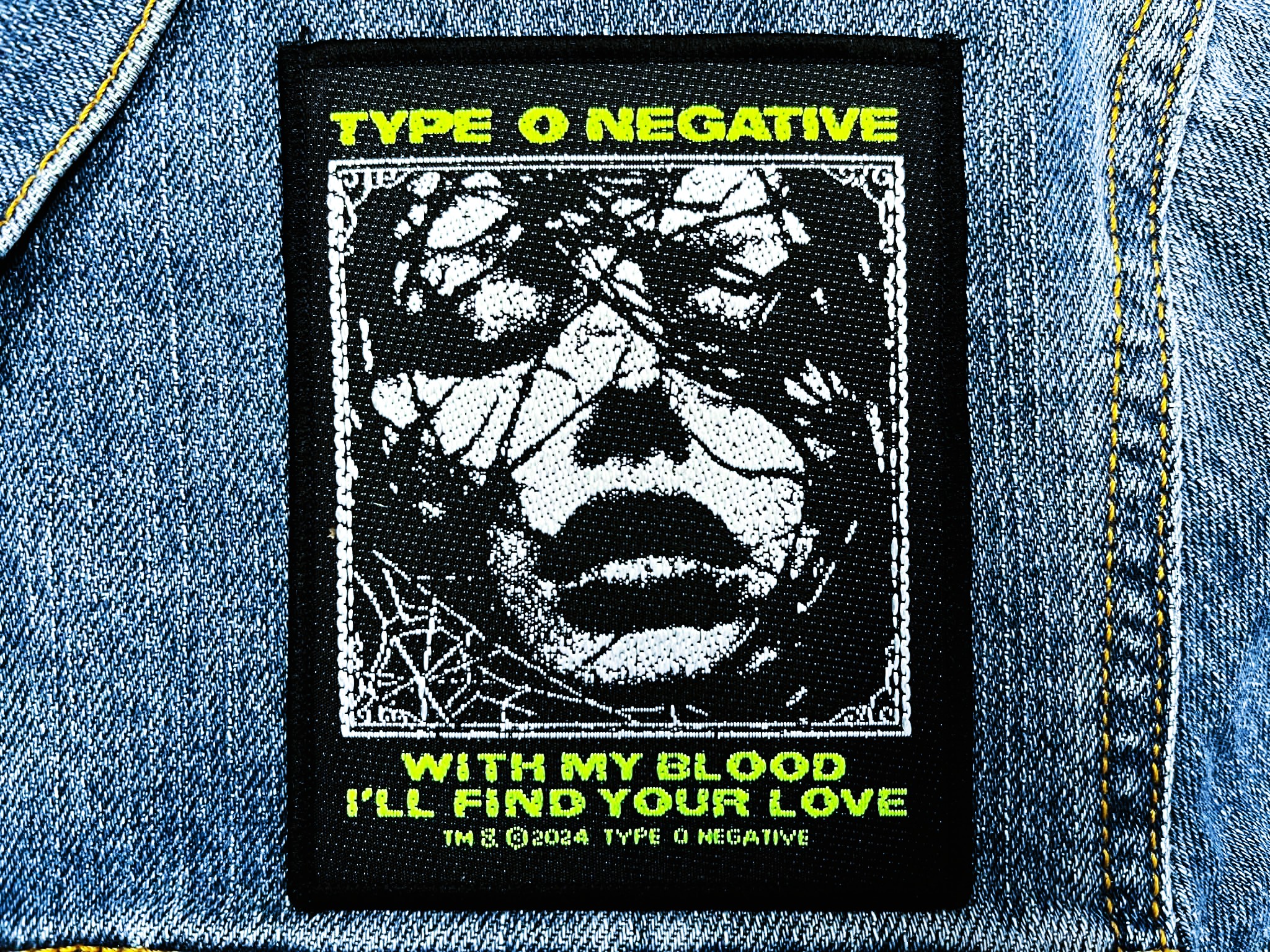 TYPE O NEGATIVE... Official Woven Patch (gothic doom) U.S.A (2667)