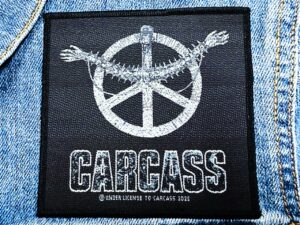 CARCASS...  Official Woven Patch  (death grind)   U.K.   (RAZA16)