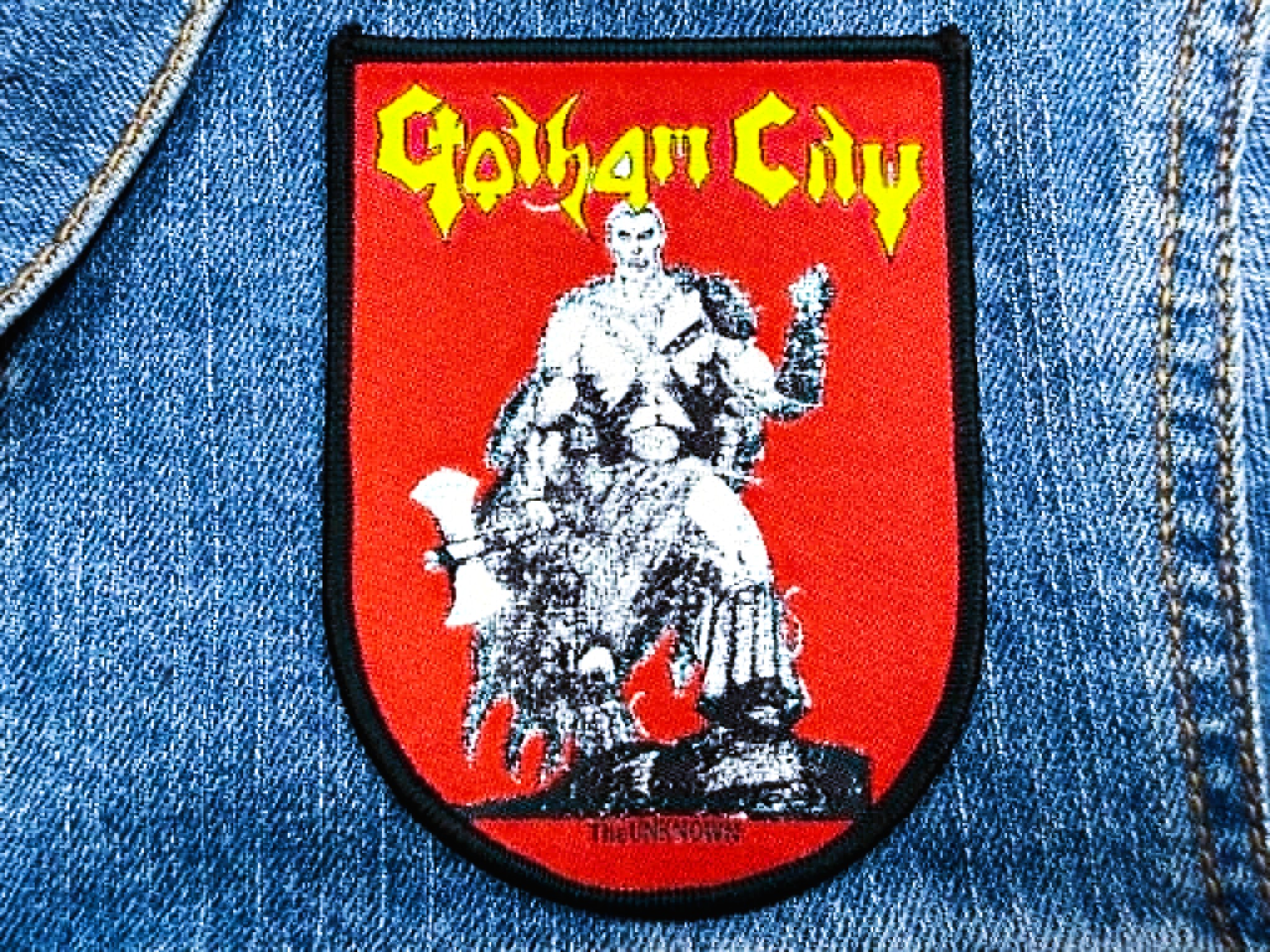 GOTHAM CITY... Woven Patch (heavy metal) Sweden (JUL24)