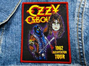 OZZY OSBOURNE...  Woven Patch  (heavy metal)   U.K  (JUL32)