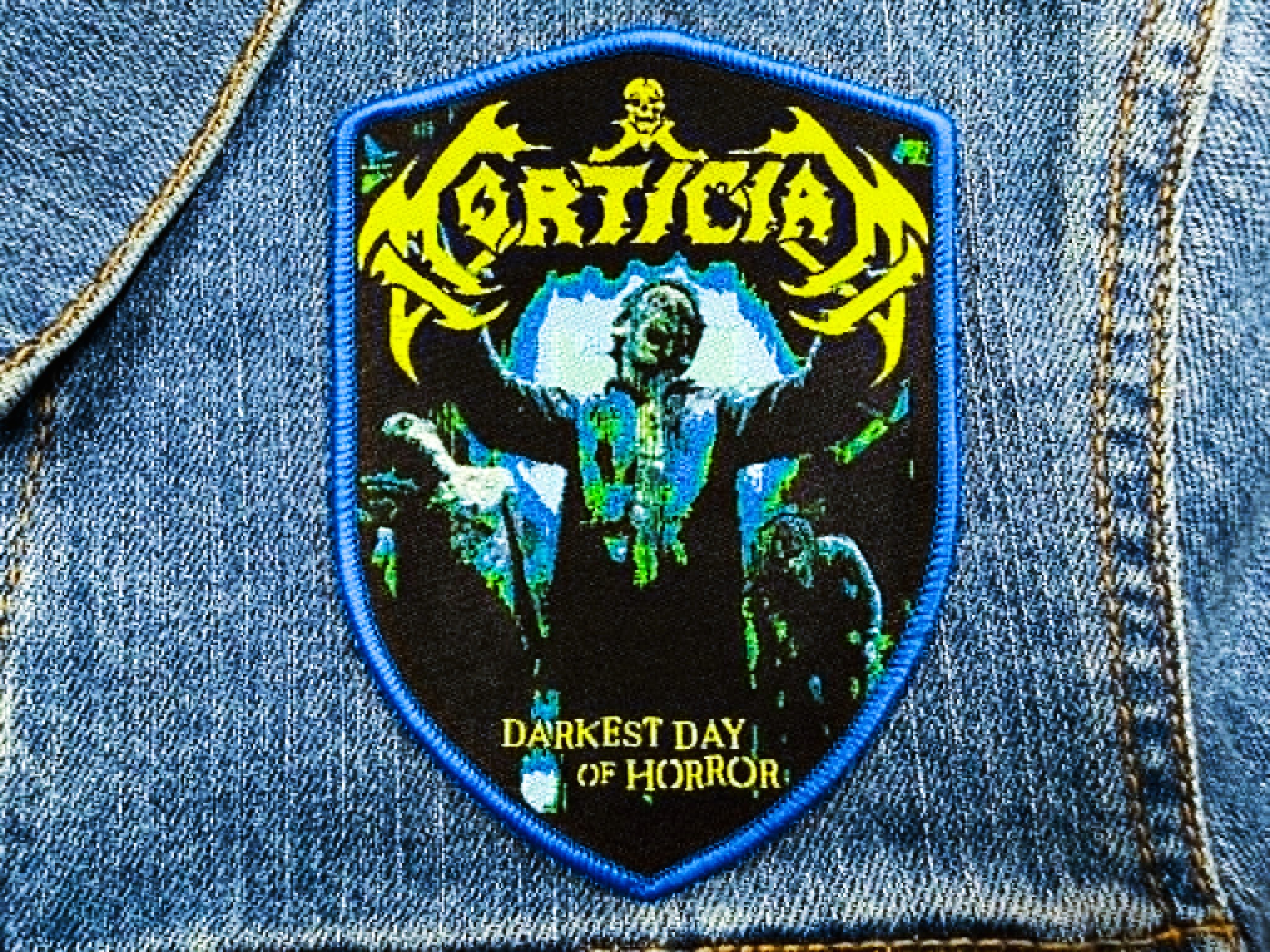MORTICIAN... Woven Patch (brutal death) U.S.A (JUL33)