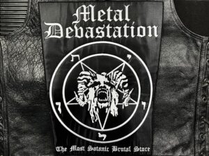 METAL DEVASTATION...  Embroidered Backpatch  (store logo)    U.S.A   083