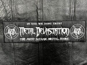 METAL DEVASTATION...  Embroidered Backpatch  (store logo)    U.S.A   090