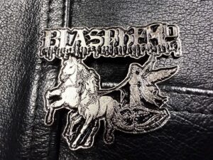 BLASPHEMY...  Metal  Pin / Badge  (war metal)   Canada   145