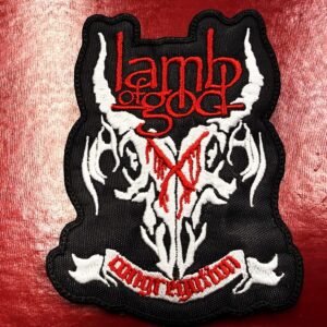 LAMB OF GOD... Embroidered Patch (groove metal) U.S.A 1732*